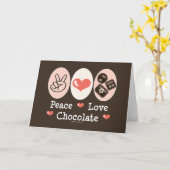 Peace Liebe Chocolate Blank Grußkarte Karte (Gelbe Blume)