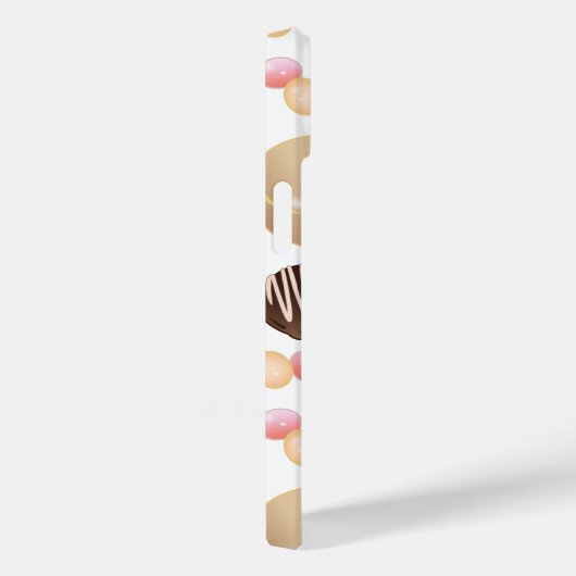 Peace Liebe Chocolate Candy Heart Pattern Case-Mate iPhone Hülle (Rückseite / Rechts)