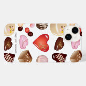 Peace Liebe Chocolate Candy Heart Pattern Case-Mate iPhone Hülle (Rückseite (Horizontal))