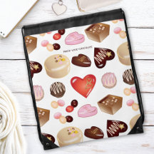 Peace Liebe Chocolate Candy Heart Pattern