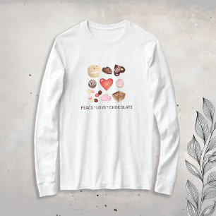 Peace Liebe Chocolate Candy Heart T-Shirt