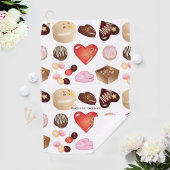 Peace Liebe Chocolate Heart Print Golfhandtuch