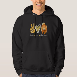 Peace Liebe Chow Chow Chow Dog Hoodie
