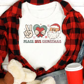 Peace Liebe Christmas Groovy Tri-Blend Shirt