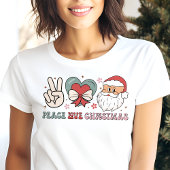 Peace Liebe Christmas Groovy Tri-Blend Shirt