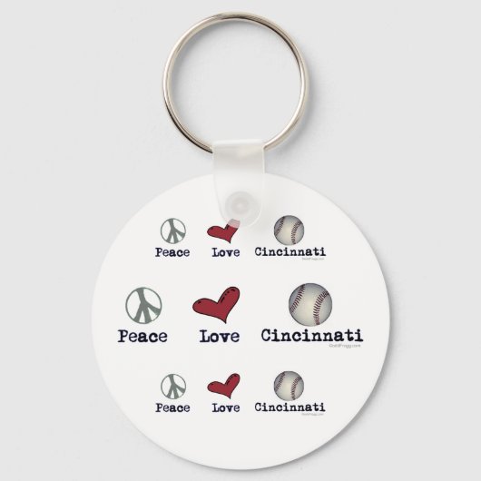 Peace Liebe Cincinnati Schlüsselanhänger (Vorderseite)