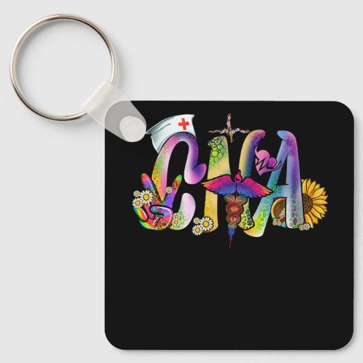 Peace Liebe CNA Nurse Certified Nurse Assistant L Schlüsselanhänger (Vorderseite)