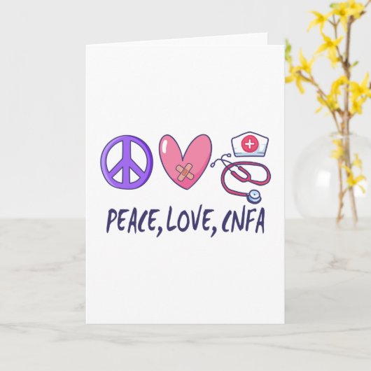 Peace Liebe CNFA Nurse Karte (Gelbe Blume)