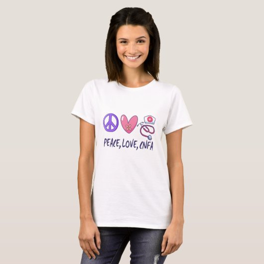 Peace Liebe CNFA Nurse T-Shirt (Vorne ganz)