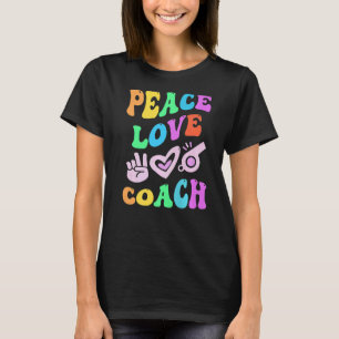 PEACE LIEBE COACH Retro Trainer Zurück in die Schw T-Shirt