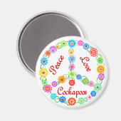Peace Liebe Cockapoos Magnet (Vorderseite/Rückseite)