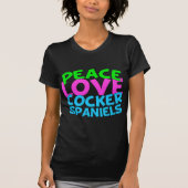 Peace Liebe Cocker Spaniels T-Shirt (Vorderseite)