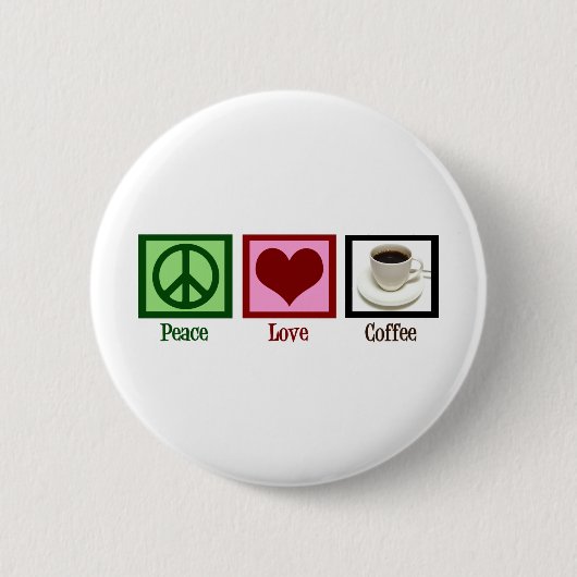 Peace Liebe Coffee Button (Vorderseite)