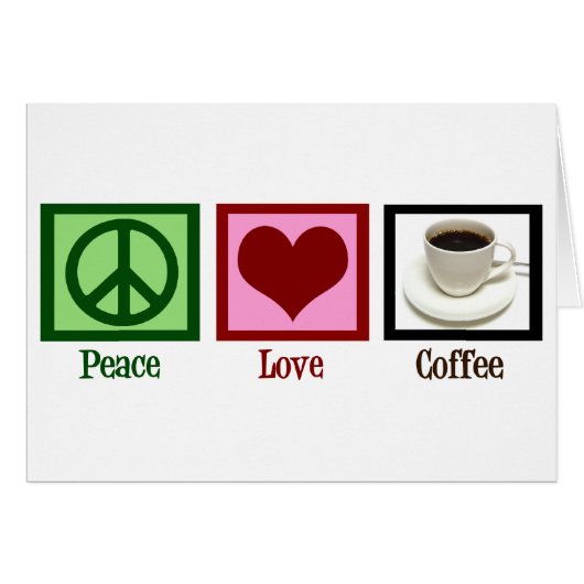 Peace Liebe Coffee Card (Vorderseite (Horizontal))