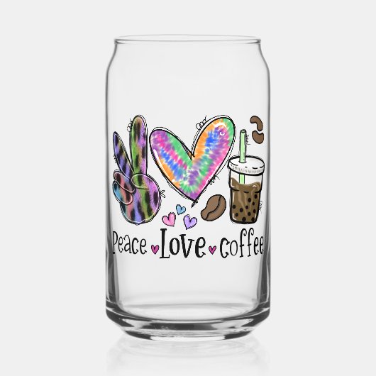 Peace Liebe Coffee Dosenglas (Rückseite)