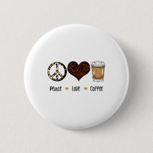 Peace Liebe Coffee Herbst Herbstsaison Erntedank Button