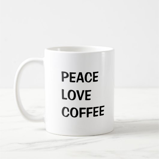 Peace Liebe Coffee Kaffeetasse (Links)