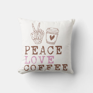 Peace Liebe Coffee Kissen