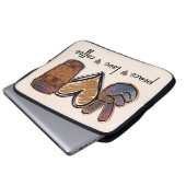 Peace Liebe Coffee Laptopschutzhülle (Vorne Knopf)