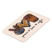 Peace Liebe Coffee Magnet (Linke Seite)