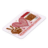 Peace Liebe Coffee Magnet (Linke Seite)