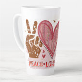 Peace Liebe Coffee Milchtasse (Linke Ecke)