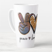 Peace Liebe Coffee Milchtasse (Linke Ecke)