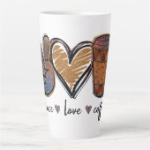 Peace Liebe Coffee Milchtasse (Vorderseite)