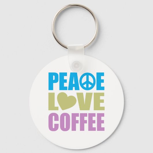 Peace Liebe Coffee Schlüsselanhänger (Vorderseite)