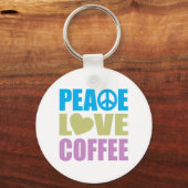 Peace Liebe Coffee Schlüsselanhänger (Vorderseite)