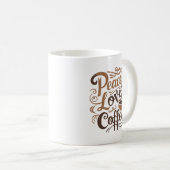 Peace Liebe Coffee Tasse (VorderseiteRechts)