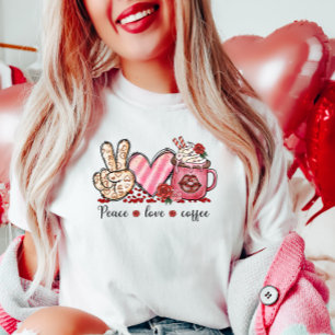 Peace Liebe Coffee, Valentine T-Shirt