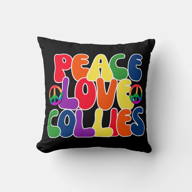 Peace Liebe Colliese Pillow Kissen (Vorderseite)