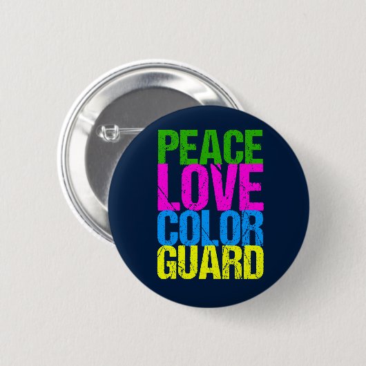 Peace Liebe Color Guard Button (Vorne & Hinten)