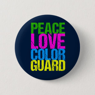 Peace Liebe Color Guard Button