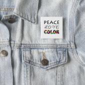 Peace Liebe Color Rainbow Design Button (Beispiel)