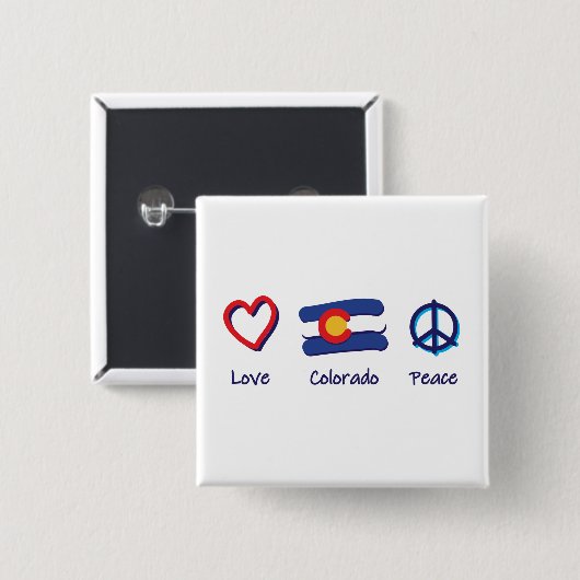 Peace Liebe Colorado Button (Vorne & Hinten)