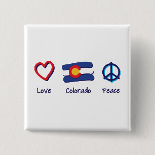 Peace Liebe Colorado Button