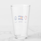 Peace Liebe Colorado Glas (Rückseite)