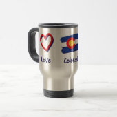 Peace Liebe Colorado Reisebecher (Vorderseite Links)