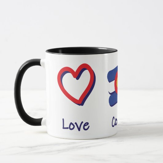 Peace Liebe Colorado Tasse (Links)