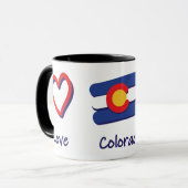 Peace Liebe Colorado Tasse (Vorderseite Links)