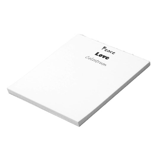 Peace Liebe Colostrum Notepad Notizblock (Rotiert)