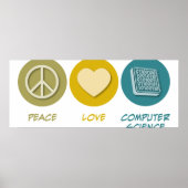 Peace Liebe Computerwissenschaft Poster (Vorne)