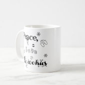 Peace Liebe & Cookies Weihnachtsgeschenke Tasse (Vorderseite Links)