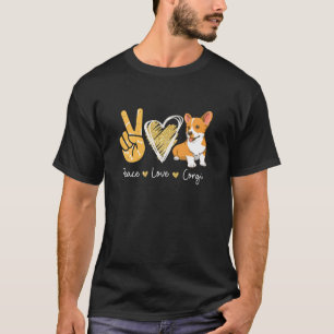 Peace Liebe Corgi Dog Lovers T-Shirt
