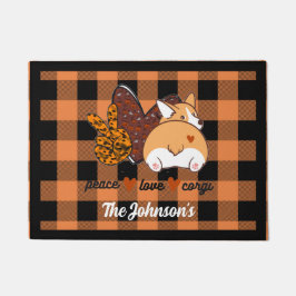 Peace Liebe Corgi Door Mat Fußmatte