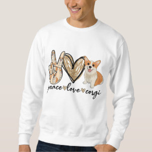 Peace Liebe Corgi Funny Dog Mama Muttertagsgeschen Sweatshirt