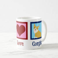 Peace Liebe Corgis Niedlich Pembroke Welsh Corgi