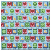 Peace Liebe Corgis Stoff (Muster)